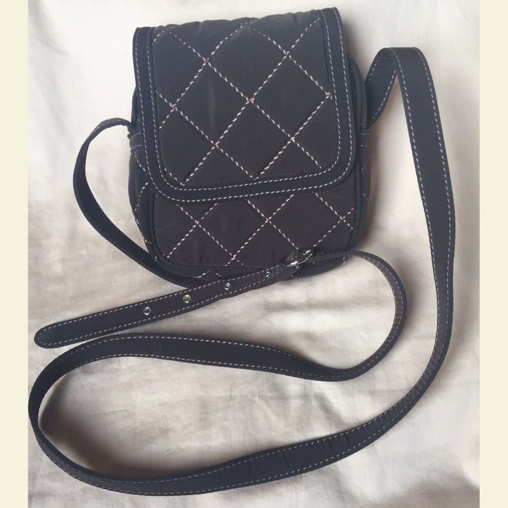 Vera Bradley Espresso Brown Lil Hipster Mini Purse